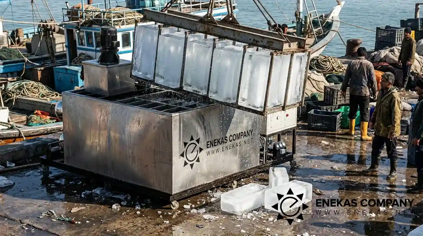 یخ ساز قالبی در اسکله