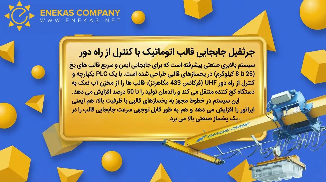 جرثقیل یخ ساز قالبی صنعتی