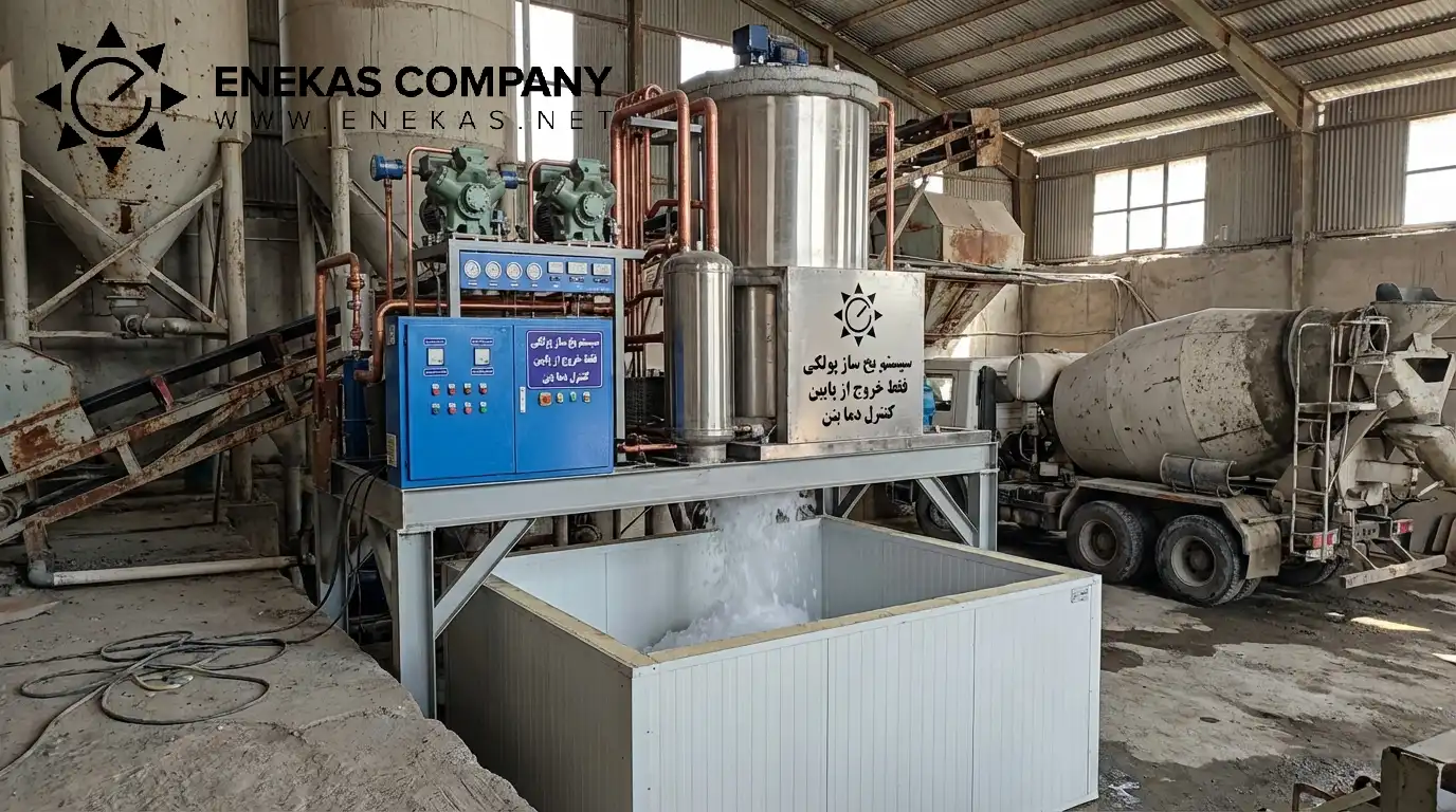 یخ ساز پولکی صنعت بتن کشور