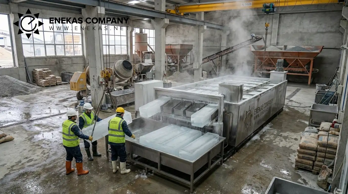 یخساز قالبی در کارگاه